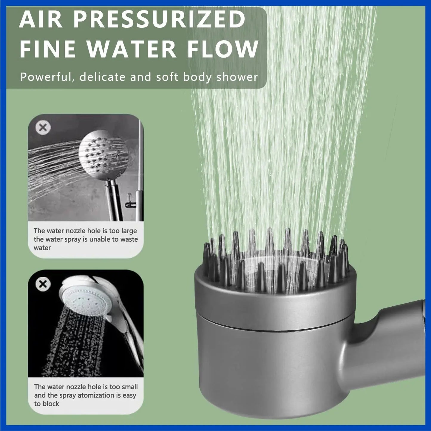 3 Modes Shower Head High Pressure Massage Showerhead Portable Filter Rainfall Faucet Tap Bathroom Bath Innovative Accessories