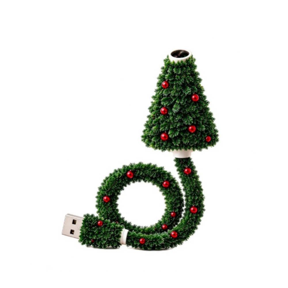 Party Plug and Play Christmas Tree Ceiling Projector, USB Flexible Tree Lamp 6 Festive Projection Scenes, Flexible Tree-Inspired